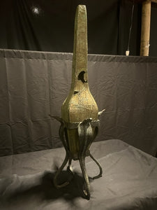 Egyptian Style Vessel with Iron Stand