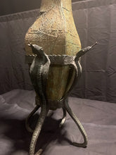 Load image into Gallery viewer, Egyptian Style Vessel with Iron Stand
