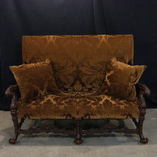 Load image into Gallery viewer, Victorian Brown High Back Velvet Sofa
